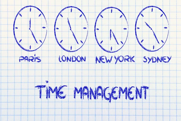 Čas a řízení projektů pro globální podnikání — Stock fotografie