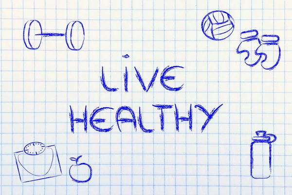 Live a healthy and fit life — Stock Photo, Image