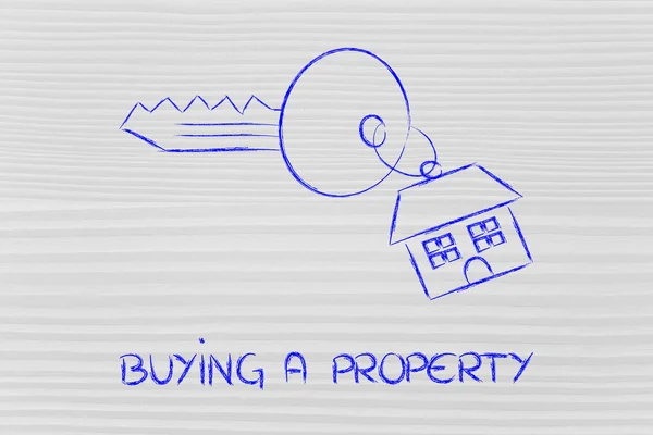 Mercato immobiliare, acquisto e vendita di case — Foto Stock