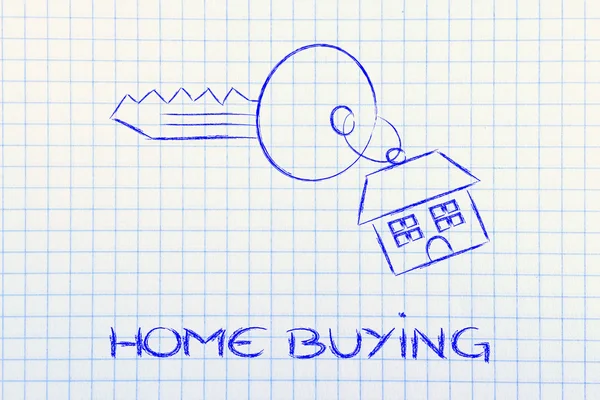 Ingatlanpiac, otthon vásárlása és eladása — Stock Fotó