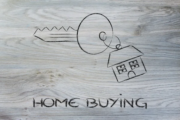 Rynek nieruchomości, domu kupno i sprzedaż — Zdjęcie stockowe