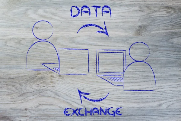 Online internet-baserad kommunikation — Stockfoto