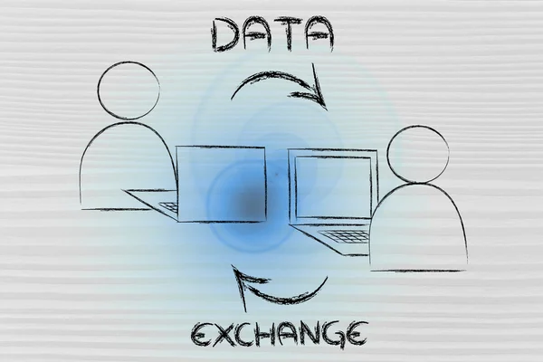 Online internet-baserad kommunikation — Stockfoto