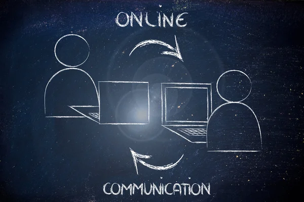 Online internetové komunikace — Stock fotografie