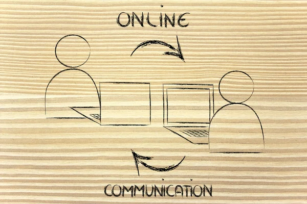 Online internet-based communication — Stock Photo, Image