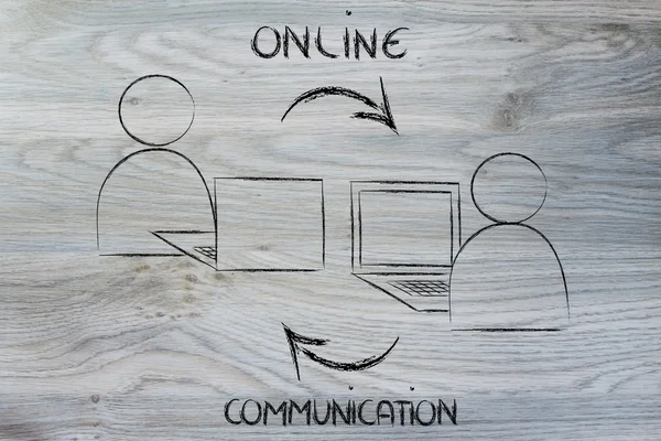 Online internet-based communication — Stock Photo, Image