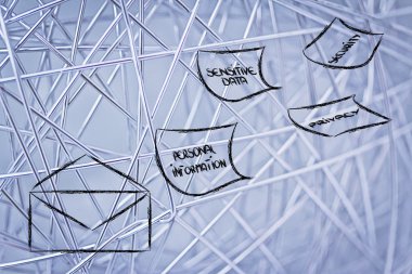 Internet güvenlik ve risk gizli bilgiler için