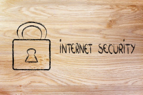 Internet security och lås — Stockfoto