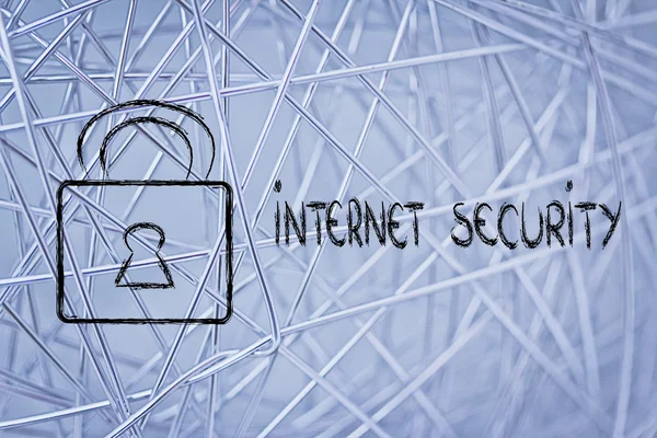 Internet security and lock — Stock Photo, Image