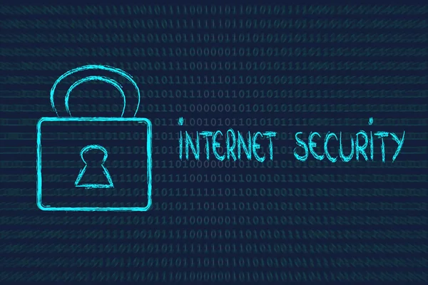 Sicurezza e blocco di Internet — Foto Stock