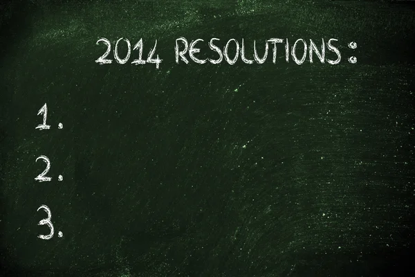 Tom lista nyår resolutioner och mål — Stockfoto