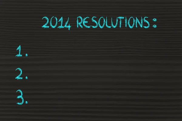 Lege lijst van new year's resoluties en doelstellingen — Stockfoto