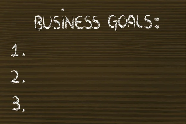 ビジネス目標の空のリスト — ストック写真