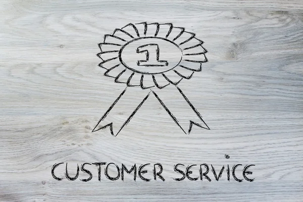 Number one customer service — Stock Photo, Image