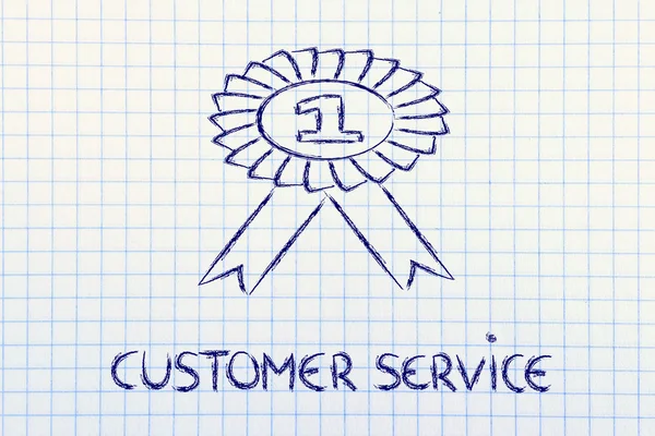 Number one customer service — Stock Photo, Image