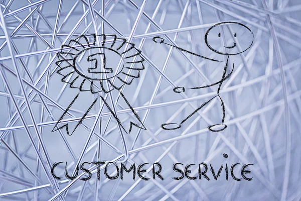 Number one customer service — Stock Photo, Image