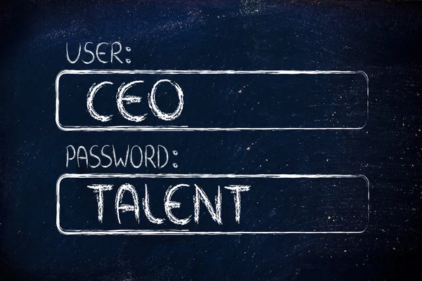 User CEO, password Talent — Stock Photo, Image