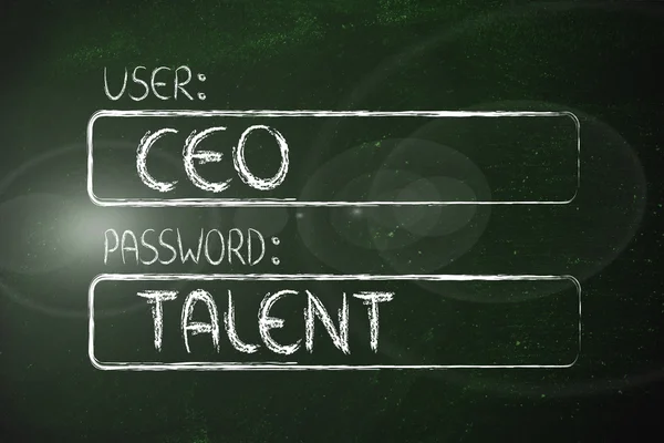 User CEO, password Talent — Stock Photo, Image