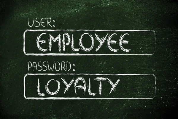 User Employee, password Loyalty — Stock Photo, Image