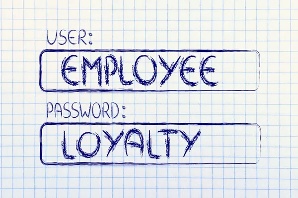 User Employee, password Loyalty — Stock Photo, Image