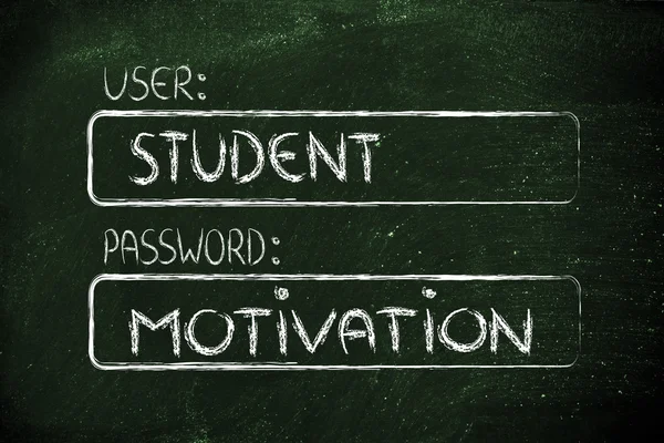 Користувач Студент, мотивація пароля — стокове фото