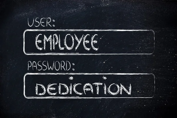 User Employee, password Dedication — Stock Photo, Image