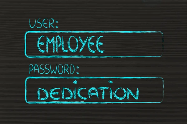 User Employee, password Dedication — Stock Photo, Image