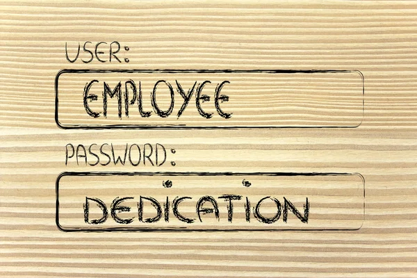 User Employee, password Dedication — Stock Photo, Image