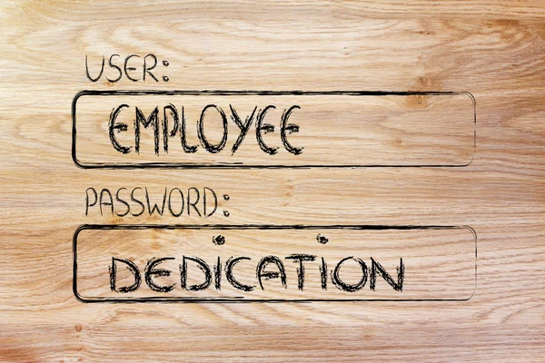 User Employee, password Dedication — Stock Photo, Image