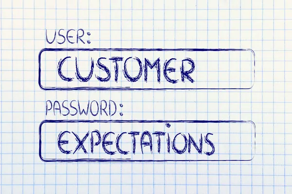 User Customer, password Expectations — Stock Photo, Image