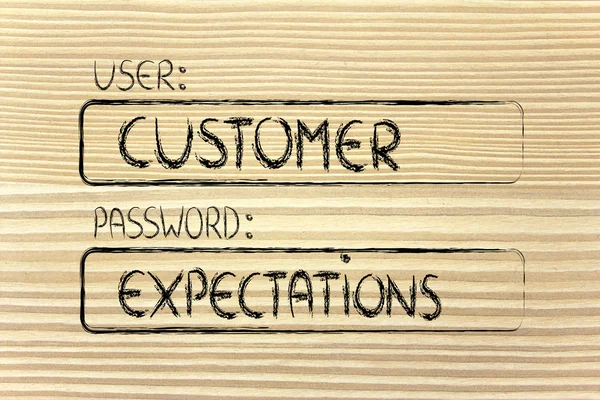 User Customer, password Expectations — Stock Photo, Image