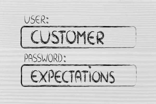 User Customer, password Expectations — Stock Photo, Image