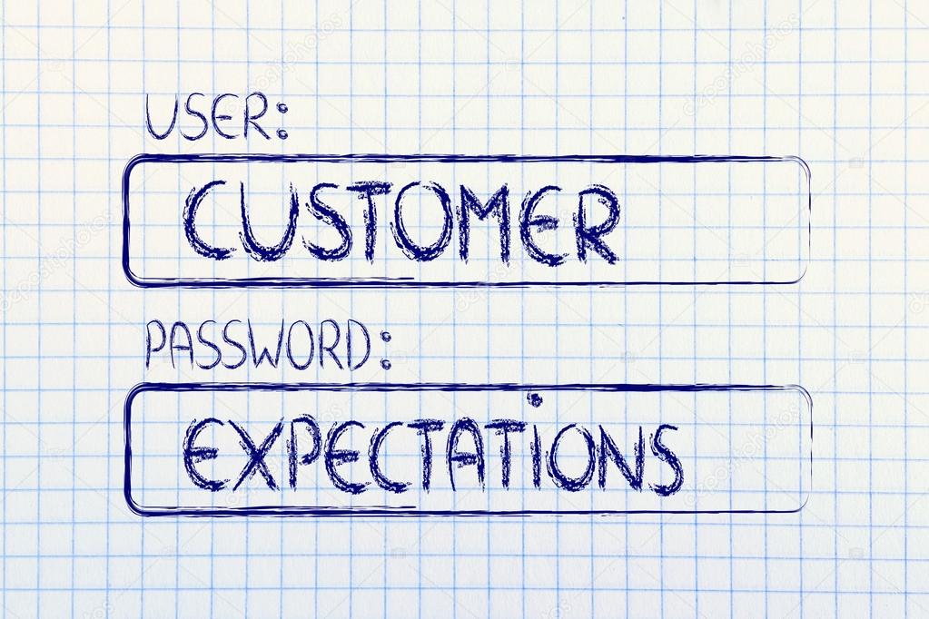user Customer, password Expectations