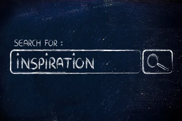 Suchmaschinenleiste, Suche nach Inspiration — Stockfoto