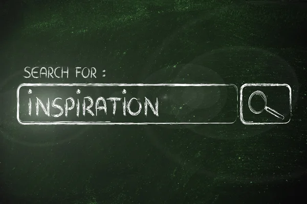 Search engine bar, search for inspiration — Stock Photo, Image