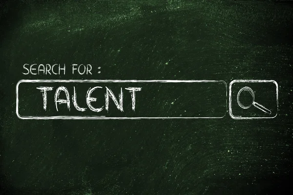 Barre des moteurs de recherche, recherche de talents — Photo