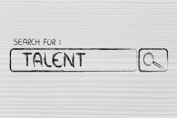 Suchmaschine bar, Suche nach Talenten — Stockfoto