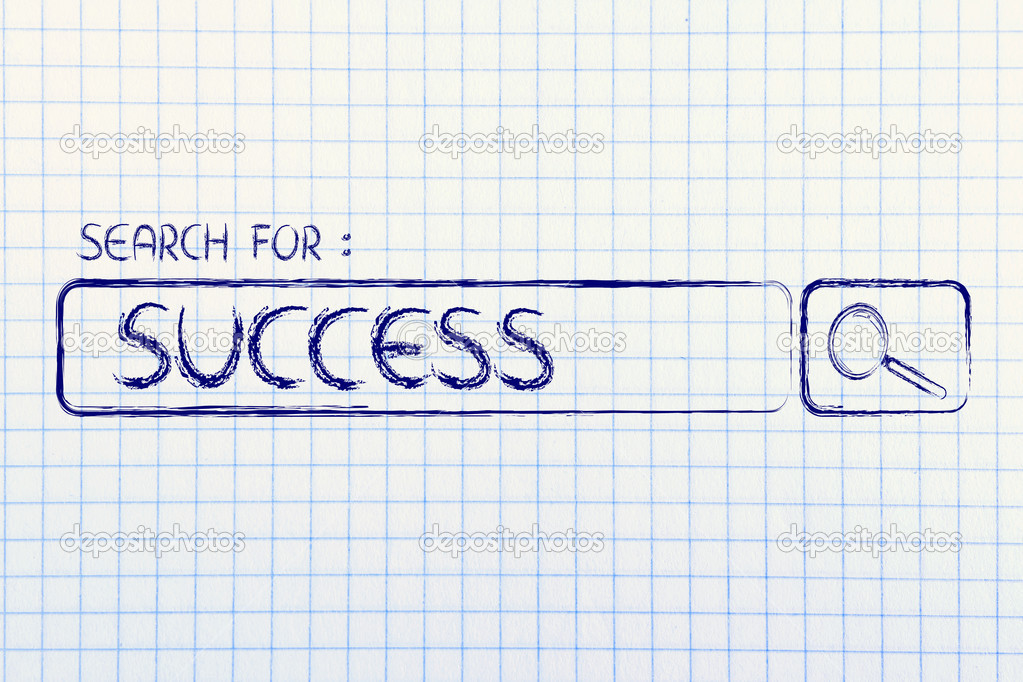 search engine bar, search for success