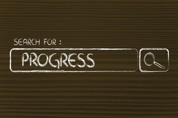 Search engine bar, search for progress — Stock Photo, Image