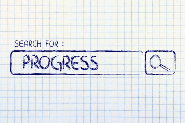 Search engine bar, search for progress — Stock Photo, Image