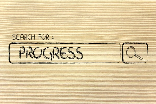 Search engine bar, search for progress — Stock Photo, Image