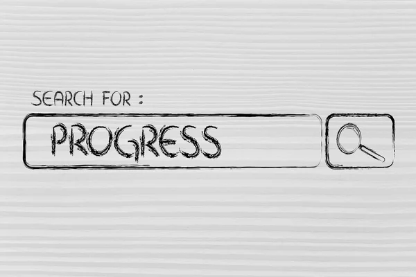 Search engine bar, search for progress — Stock Photo, Image