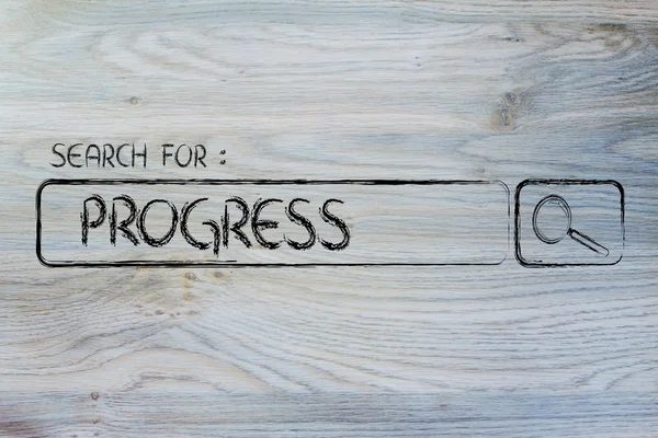 Search engine bar, search for progress — Stock Photo, Image