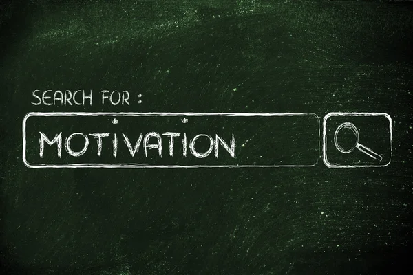 Barra del motor de búsqueda, búsqueda de motivación — Foto de Stock
