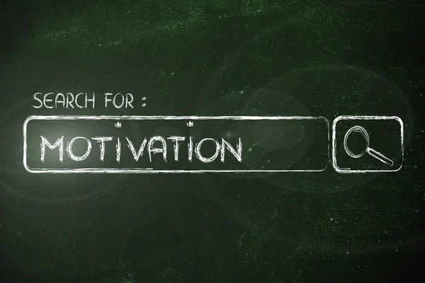 Motor zoekbalk, zoeken naar motivatie — Stockfoto