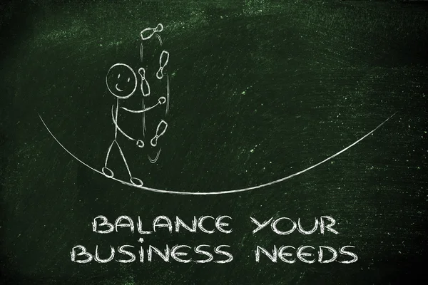 Équilibrer et gérer vos besoins d'affaires : personnage drôle jugg — Photo