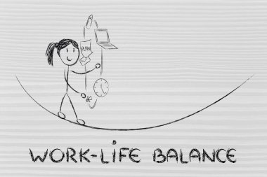 work life balance & managing responsibilities: working mother ju clipart