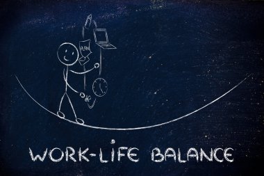 work life balance & managing responsibilities: working father ju clipart