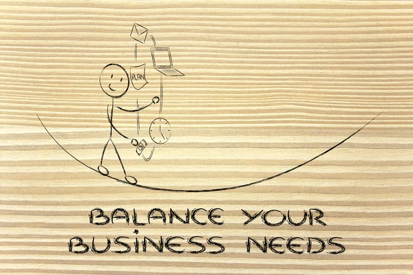 Équilibrer vos besoins d'affaires : jongler avec PC, document, e-mail — Photo