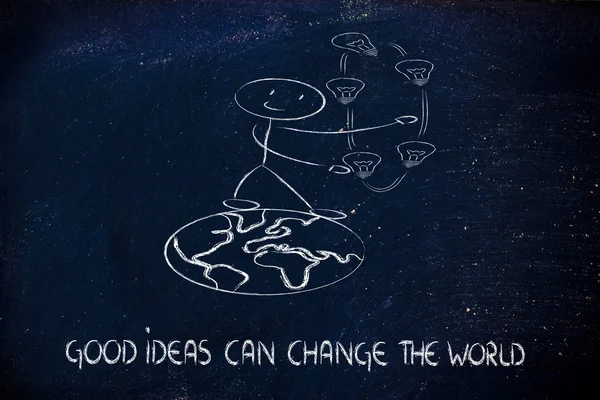 Pomysły można zmienić świat: pojęcia innowacji — Zdjęcie stockowe
